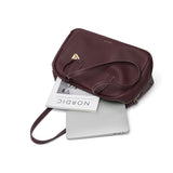 boat shape vegetable-tanned leather  travel bag