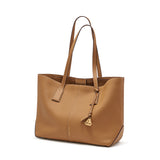 Boat shape Tote genuine leather bag