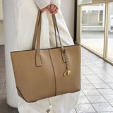 Boat shape Tote genuine leather bag