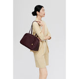 boat shape vegetable-tanned leather  travel bag