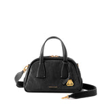 boat shape vegetable-tanned leather handbag