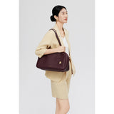 boat shape vegetable-tanned leather  travel bag